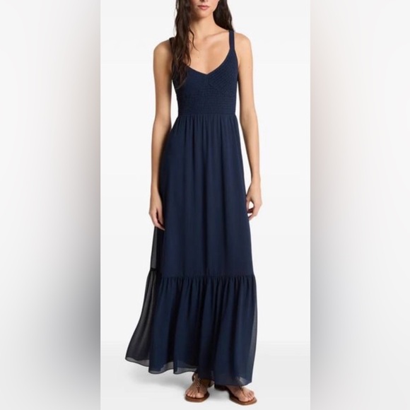 Michael Kors Dresses & Skirts - Michael Kors Navy Blue Maxi Dress Size Large NWT
